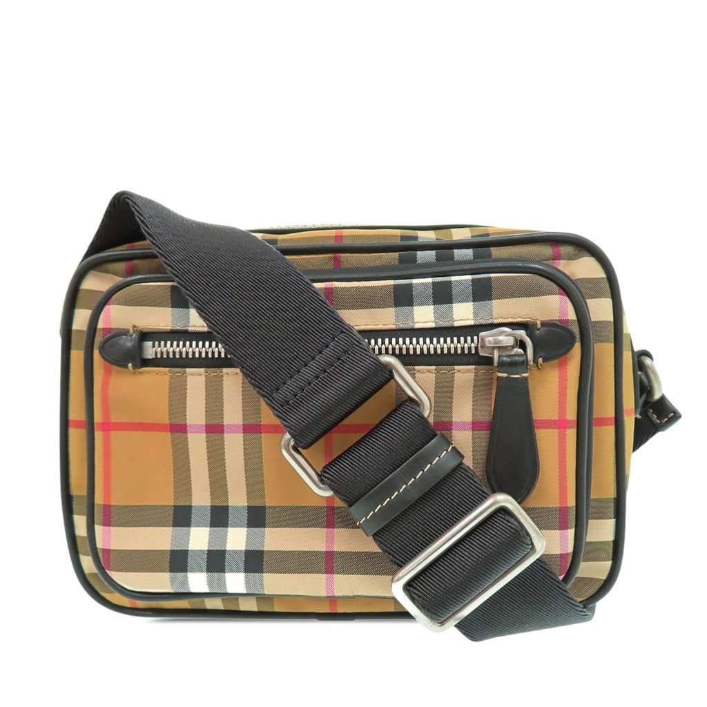 Burberry House Check Nylon Paddy Crossbody Beige Very good condition - Front View