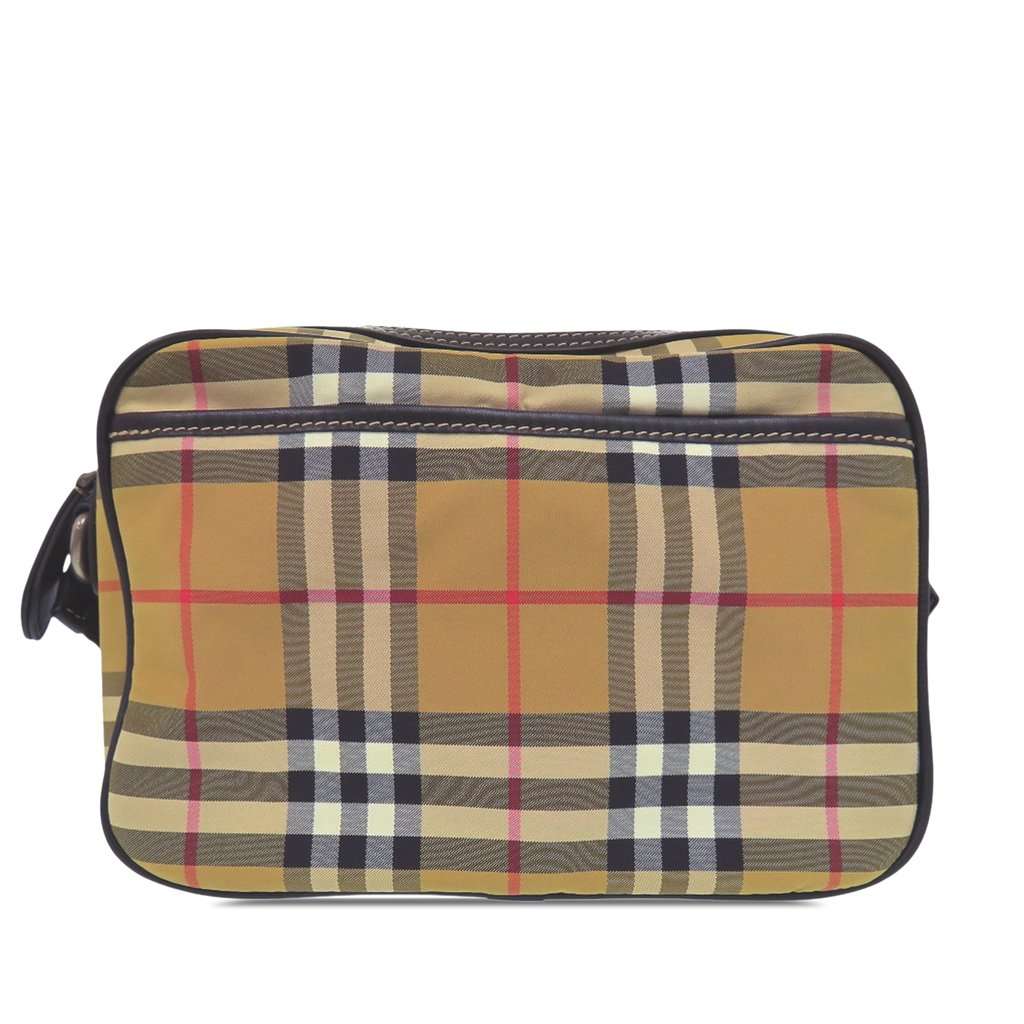 Burberry House Check Nylon Paddy Crossbody Beige Very good condition - Back View