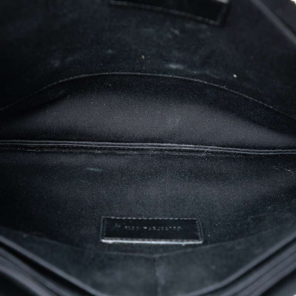 Saint Laurent Glittered Leather Zipped Tablet Pouch Blue Leather Very good condition - Model View