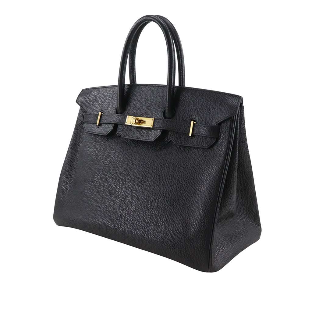 Hermès Fjord Birkin Retourne 35 Black Leather Very good - Back View