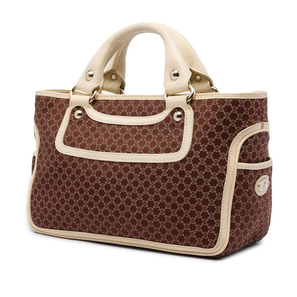 Celine Macadam Canvas Boogie Handbag Brown Very good condition - Back View