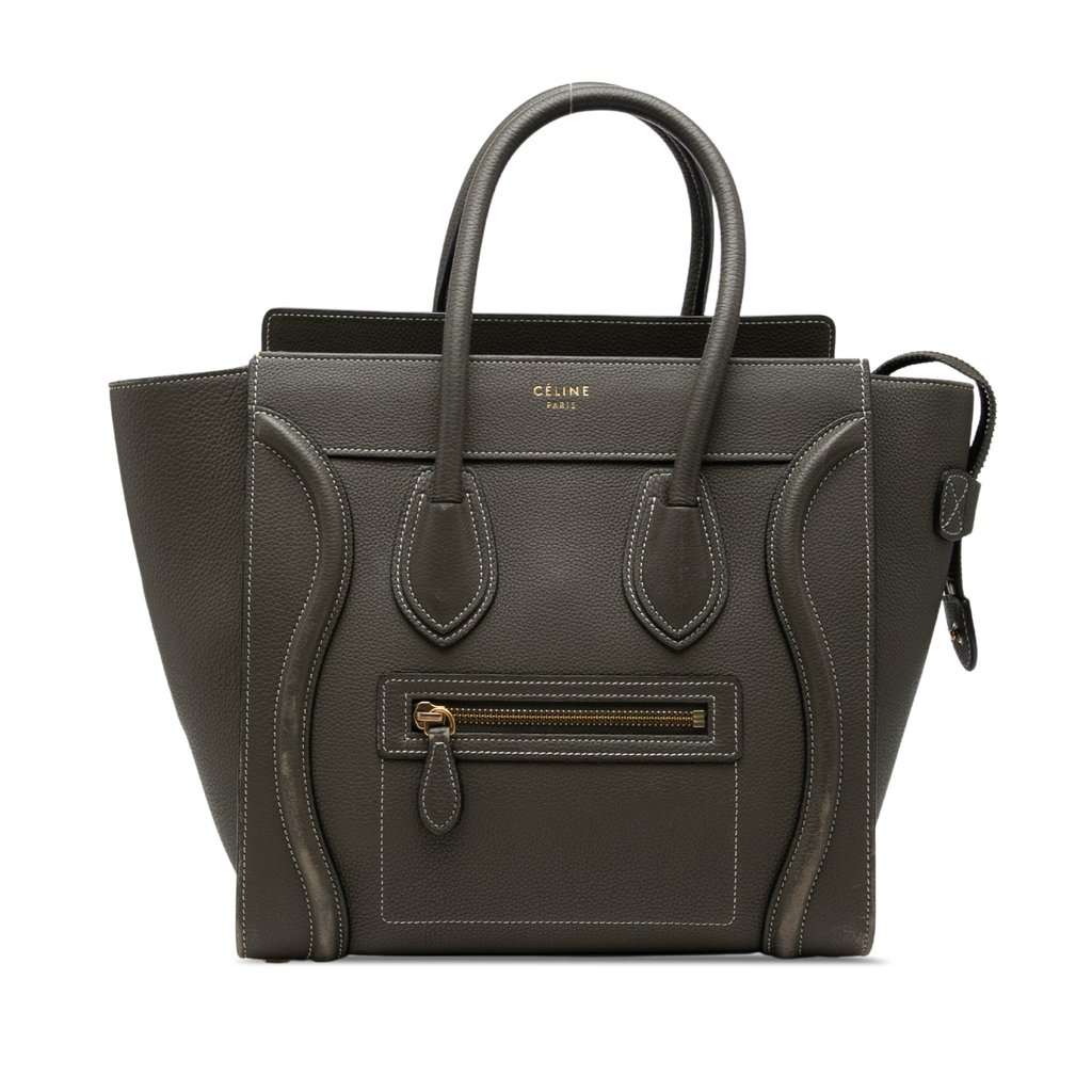 Celine Micro Drummed Calfskin Luggage Tote MultiColor Leather Very good - Front View