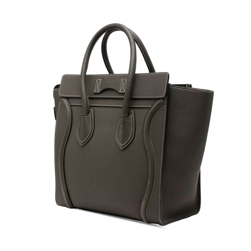 Celine Micro Drummed Calfskin Luggage Tote MultiColor Leather Very good - Back View