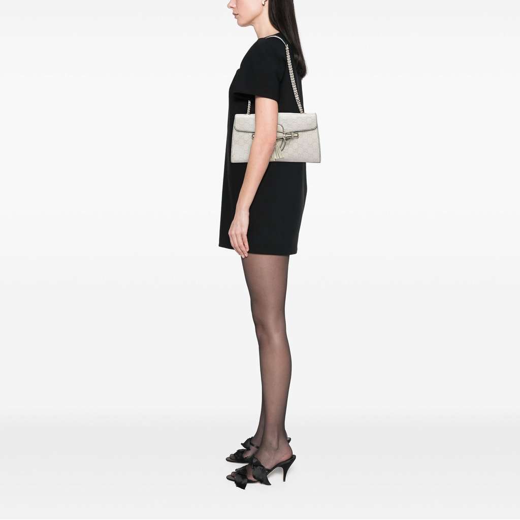 Gucci Medium Guccissima Emily Shoulder Bag White Leather Very good - Box View