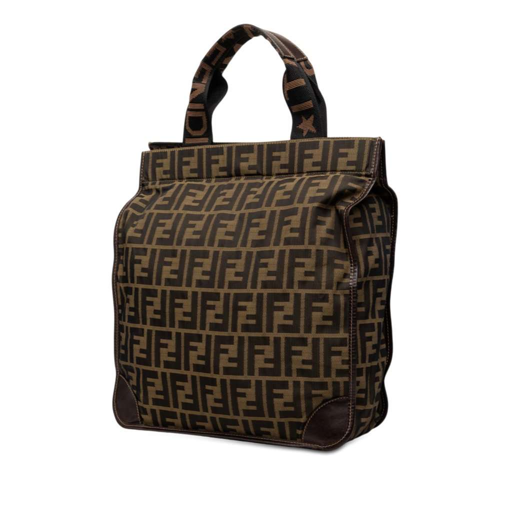 Fendi Zucca Canvas Shopping Tote Brown Good condition - Back View