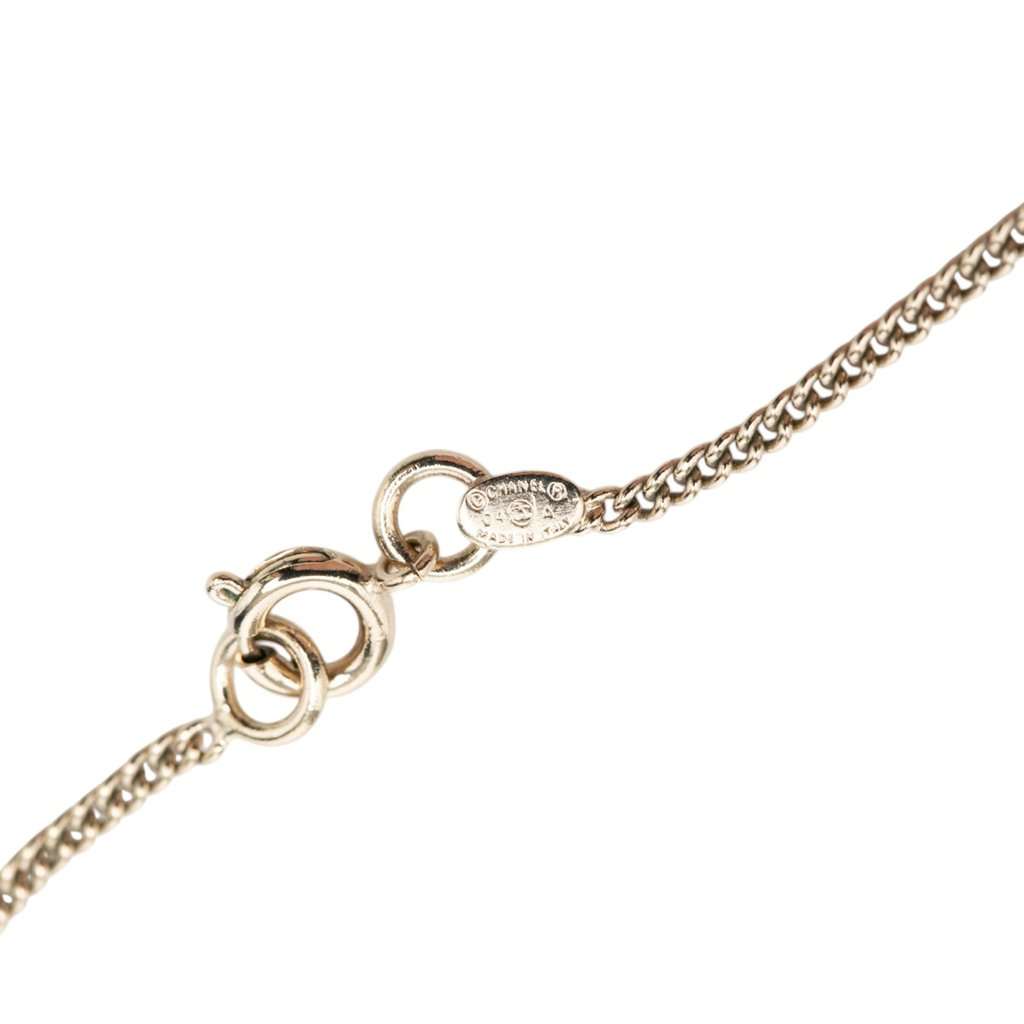 Chanel CC Gold Plated Strass Resin Lipstick Pendant Necklace Gold Metal Very good - Box View