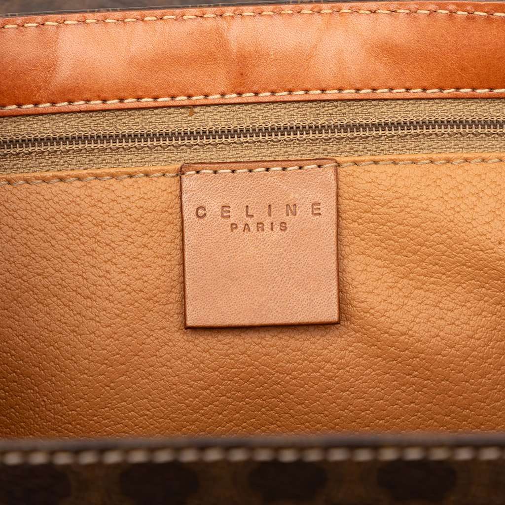 Celine Macadam Coated Canvas Handbag Brown Good condition - Box View