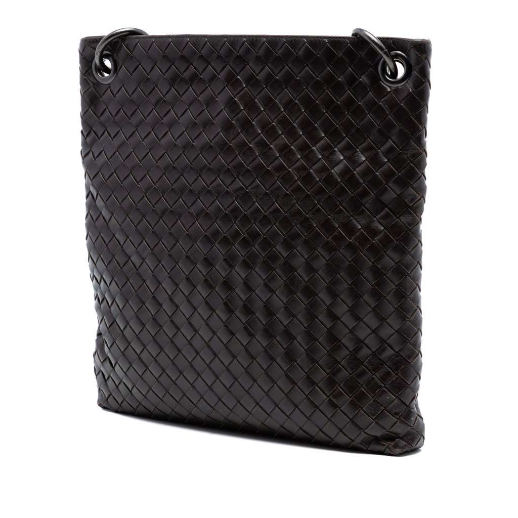 Bottega Veneta Nappa Intrecciato Crossbody Brown Leather Very good condition - Back View