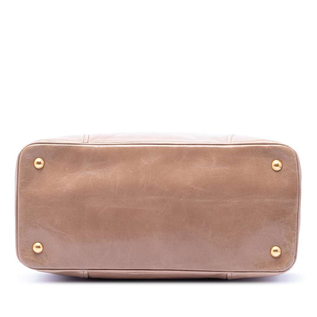 Prada Vitello Shine Satchel Brown Leather Very good condition - Inside View