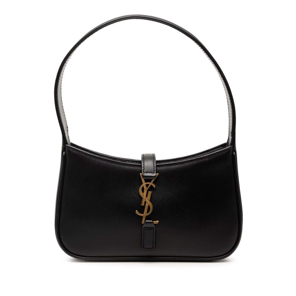 Saint Laurent Mini Smooth Calfskin Le 5 a 7 Black Leather Very good condition - Front View