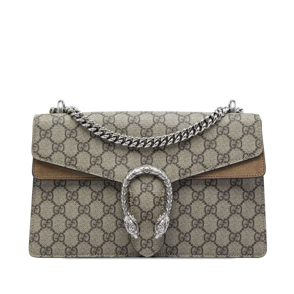 Gucci Medium GG Supreme Dionysus Shoulder Bag Beige Very good - Front View