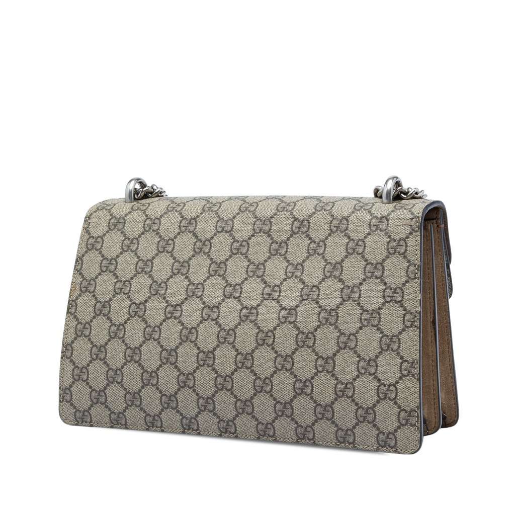 Gucci Medium GG Supreme Dionysus Shoulder Bag Beige Very good - Back View