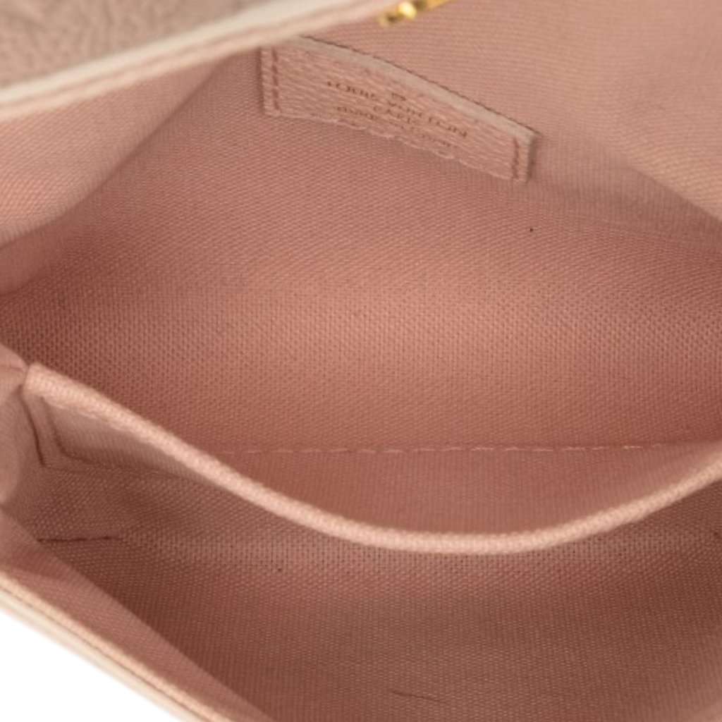 Louis Vuitton Monogram Empreinte Micro Pochette Metis Pink Leather Good condition - Model View