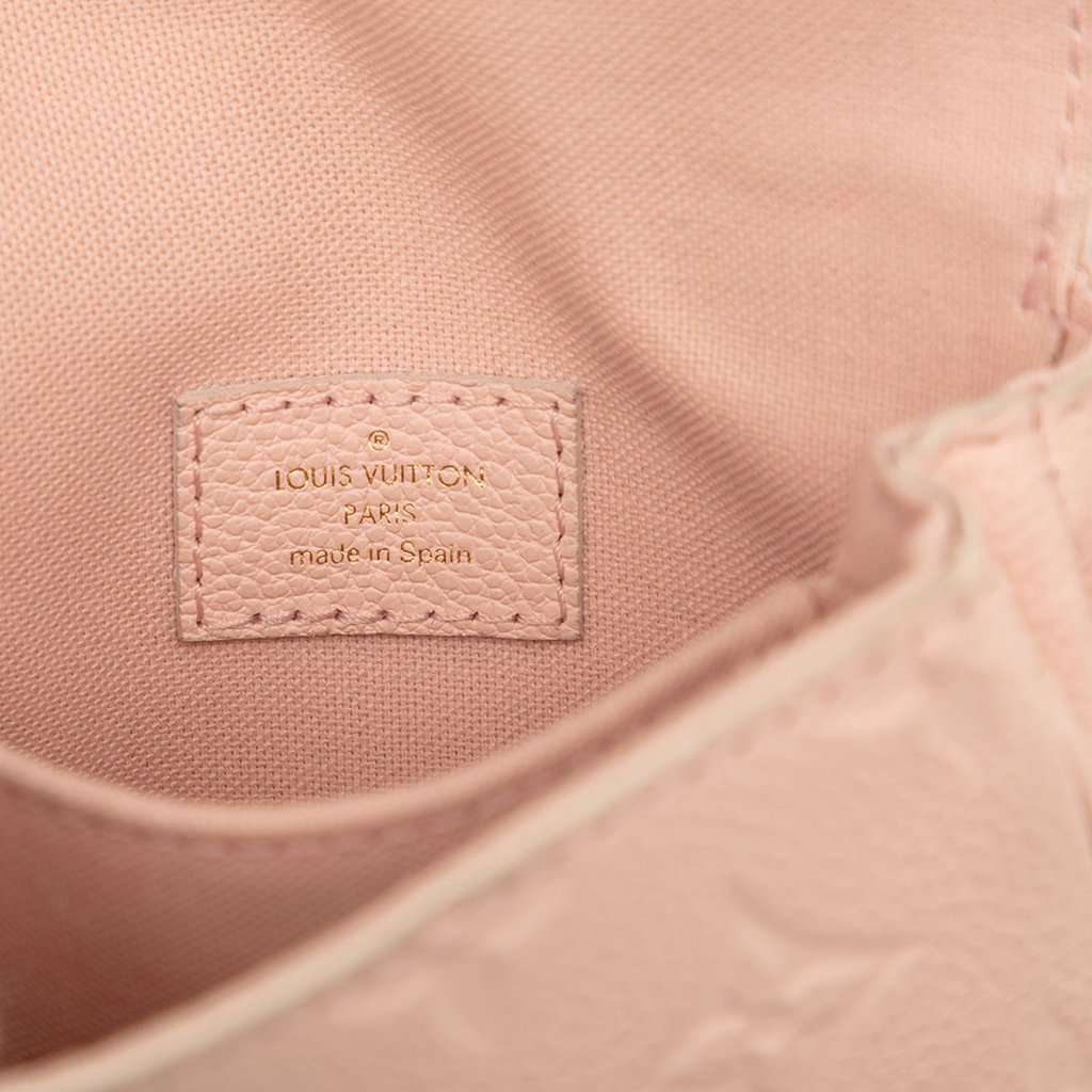Louis Vuitton Monogram Empreinte Micro Pochette Metis Pink Leather Good condition - Box View