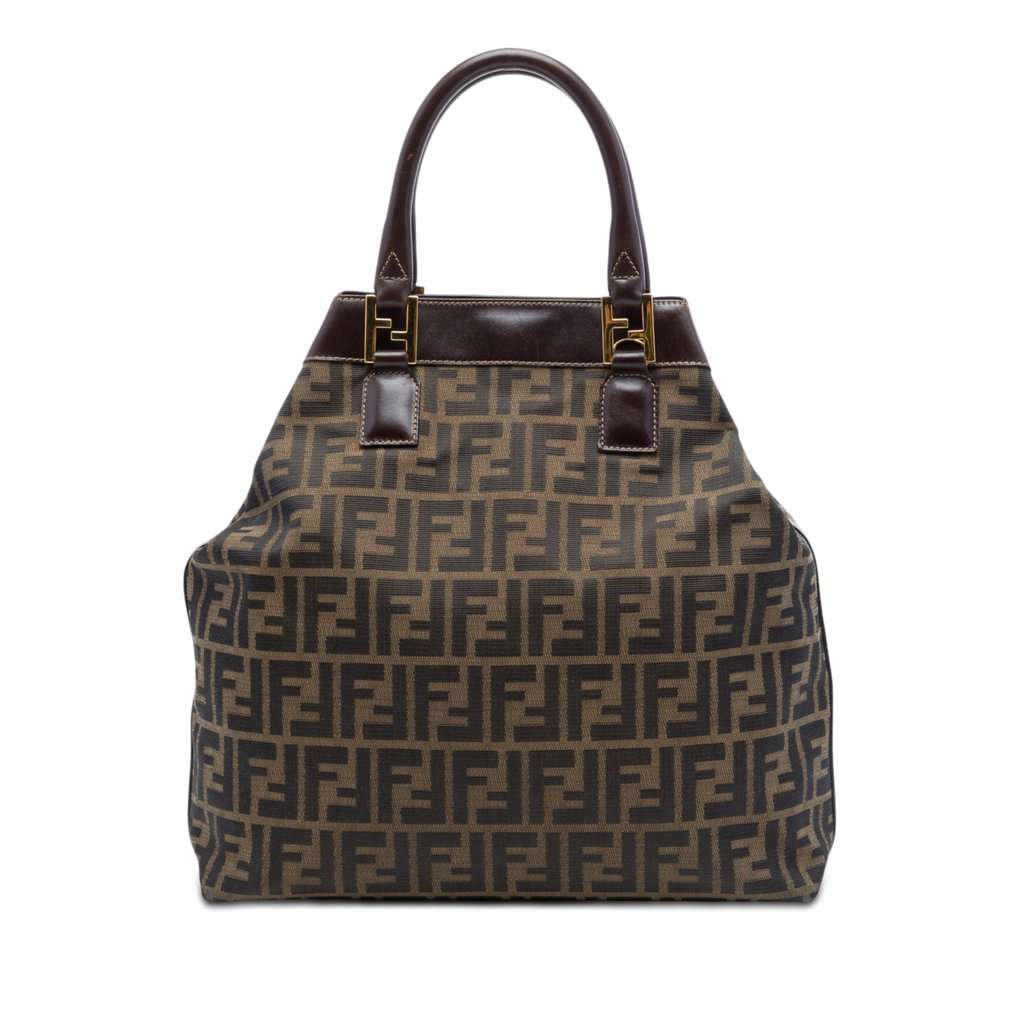 Fendi Zucca Canvas Tote Brown Very good - Front View