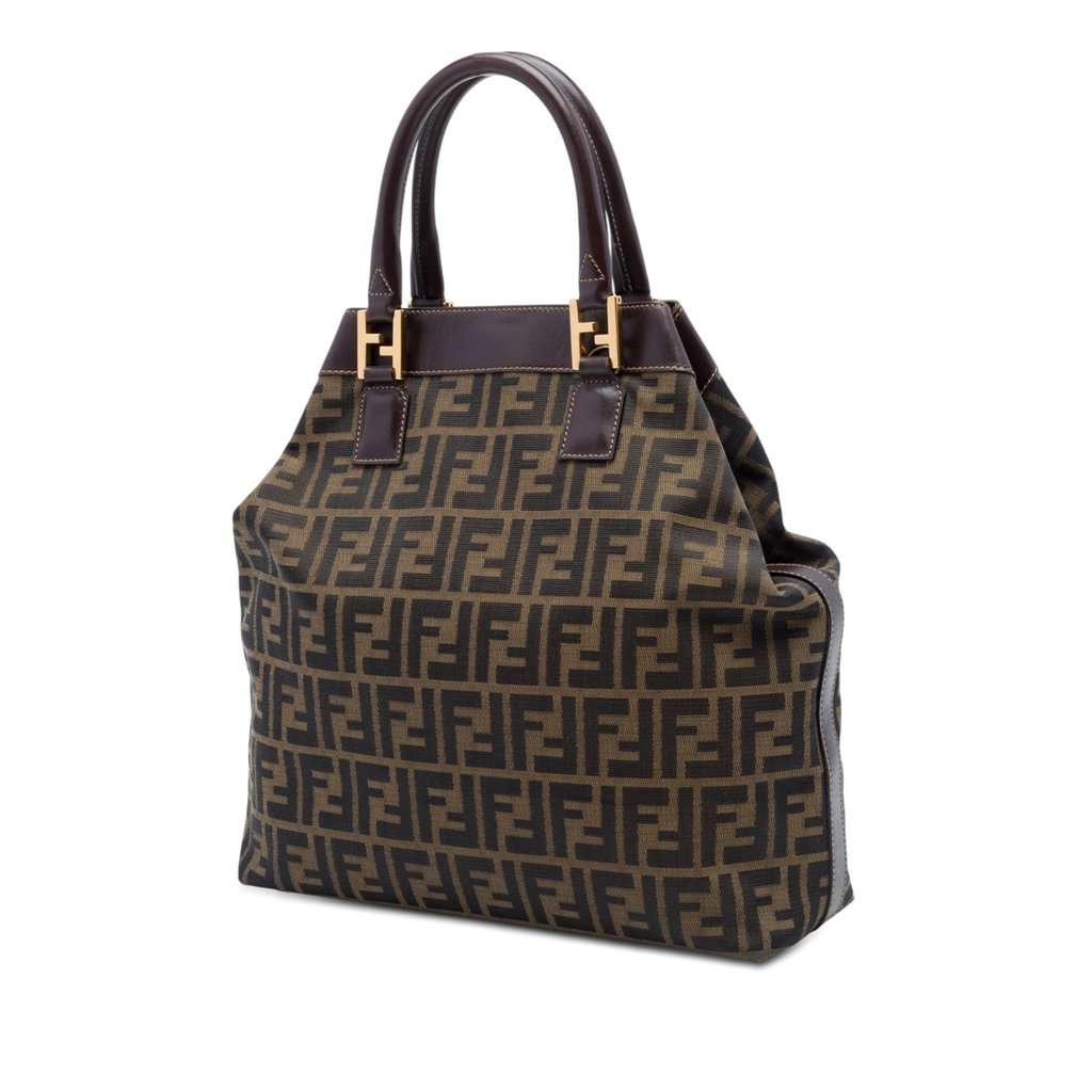 Fendi Zucca Canvas Tote Brown Very good - Back View