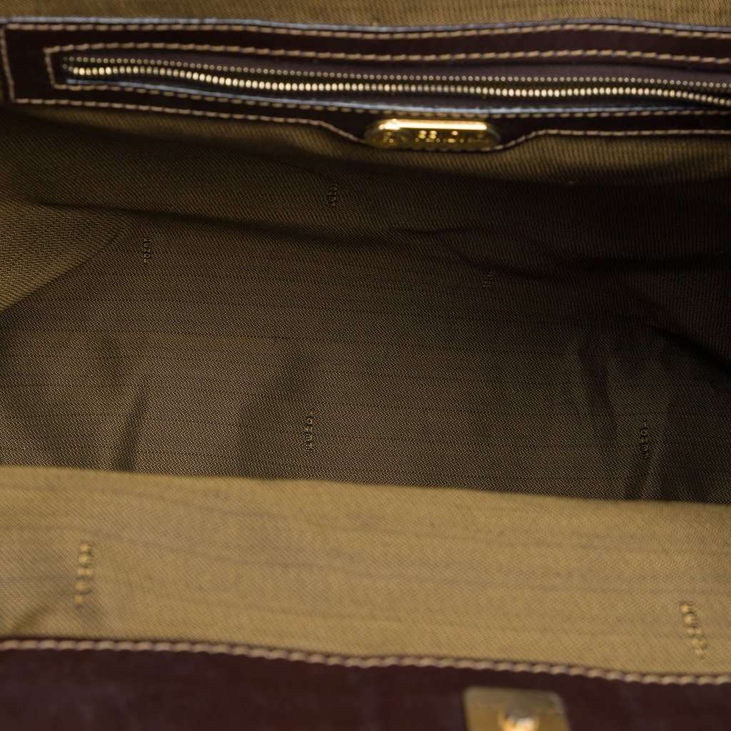 Fendi Zucca Canvas Tote Brown Very good - Model View