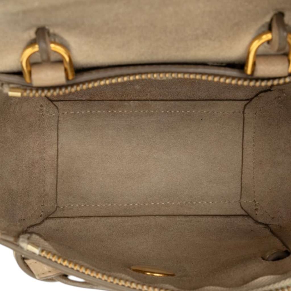 Celine Pico Grained Calfskin Belt Bag Beige Leather Very good - Model View