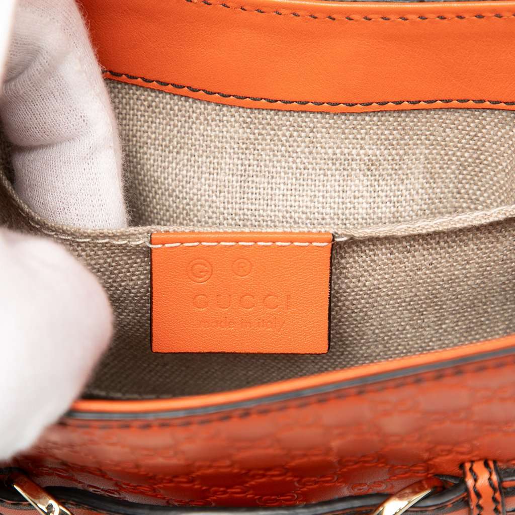 Gucci Mini Microguccissima Emily Crossbody Orange Leather Good condition - Box View