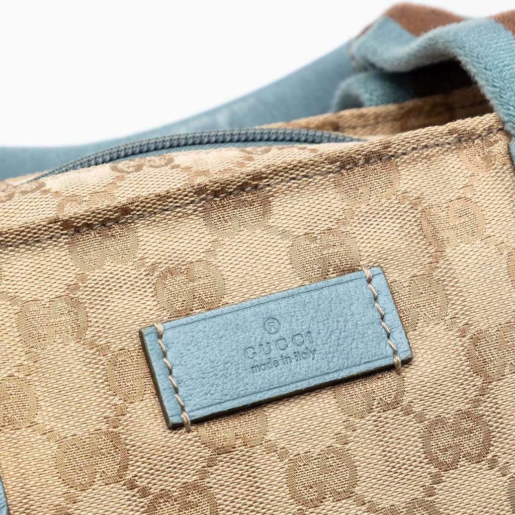 Gucci GG Canvas Web Vertical Tote Beige Very good condition - Box View