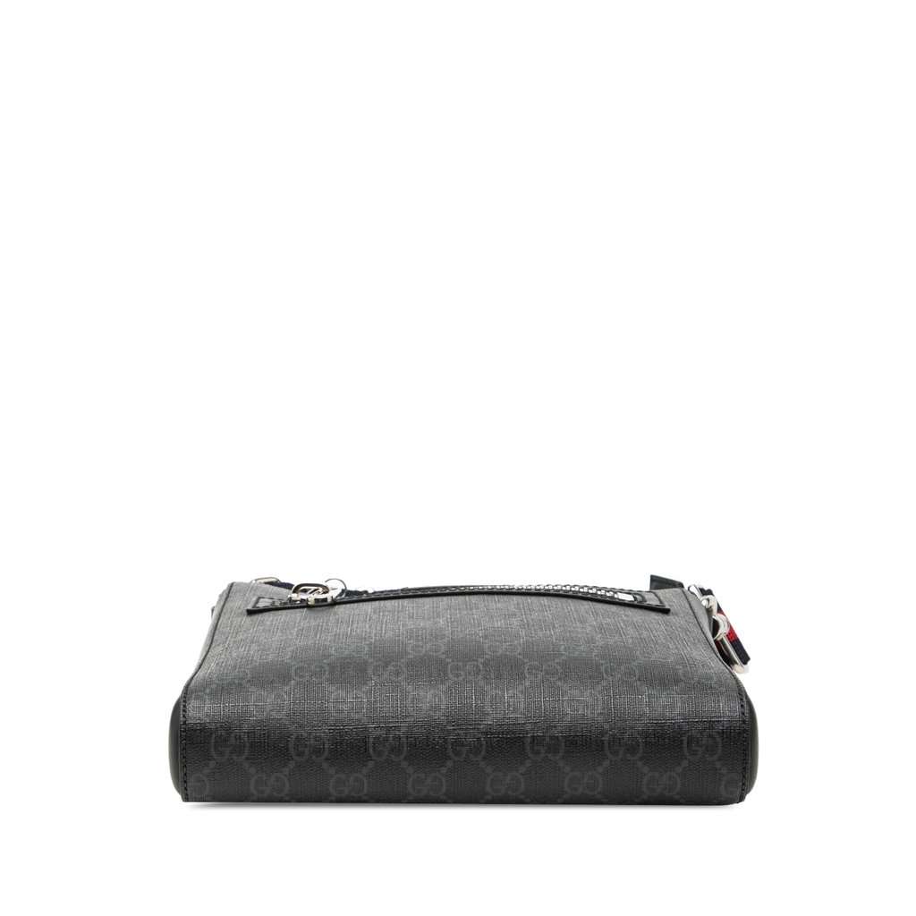 Gucci Small GG Supreme Web Messenger Bag Black Very good condition - Inside View