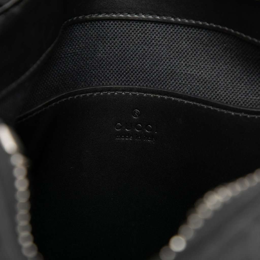 Gucci Small GG Supreme Web Messenger Bag Black Very good condition - Box View