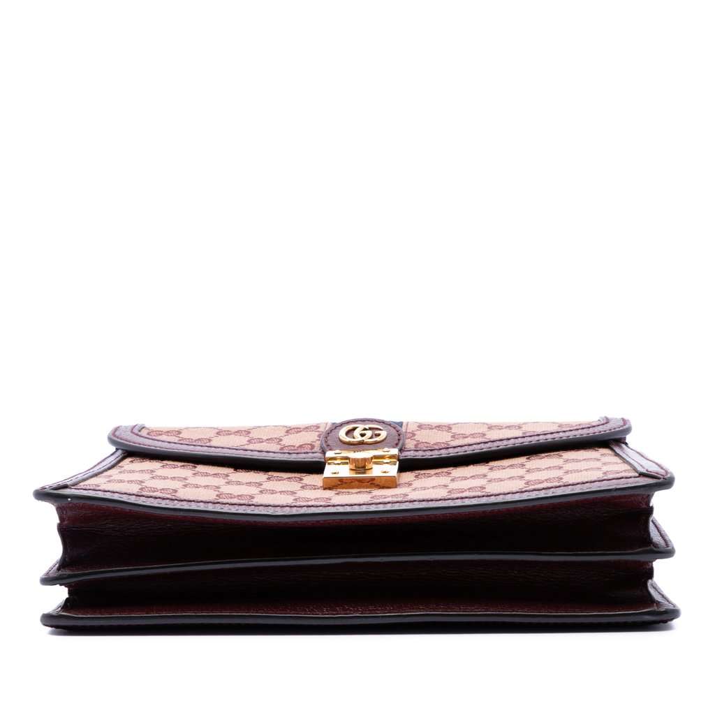 Gucci Small GG Canvas Web Ophidia Top Handle Flap Red Very good condition - Inside View