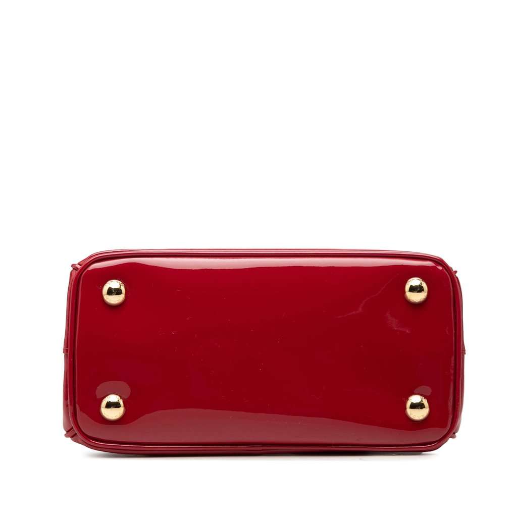 Prada Mini Patent Galleria Double Zip Satchel Red Leather Very good - Inside View