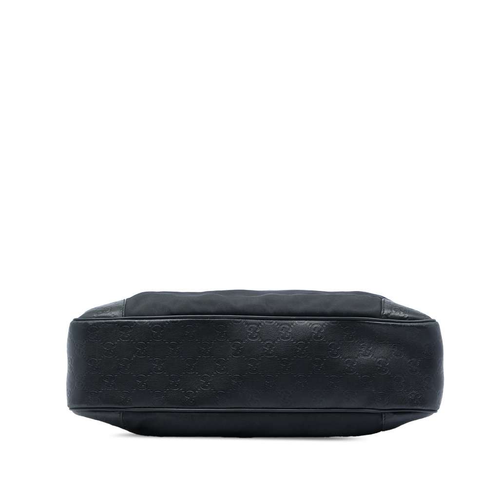 Gucci Guccissima Trimmed Canvas Crossbody Black Very good - Inside View
