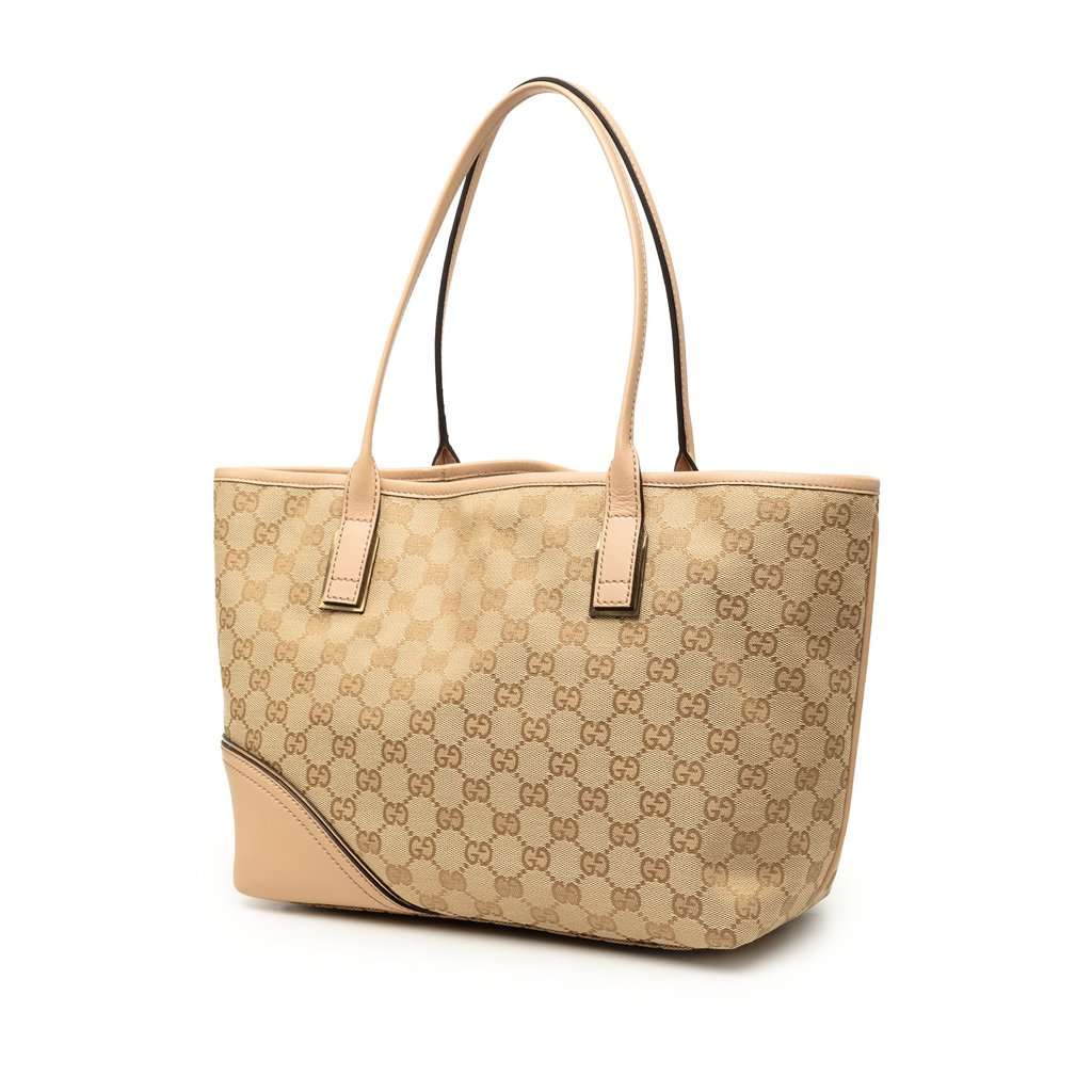 Gucci GG Canvas New Britt Tote Beige Very good - Back View