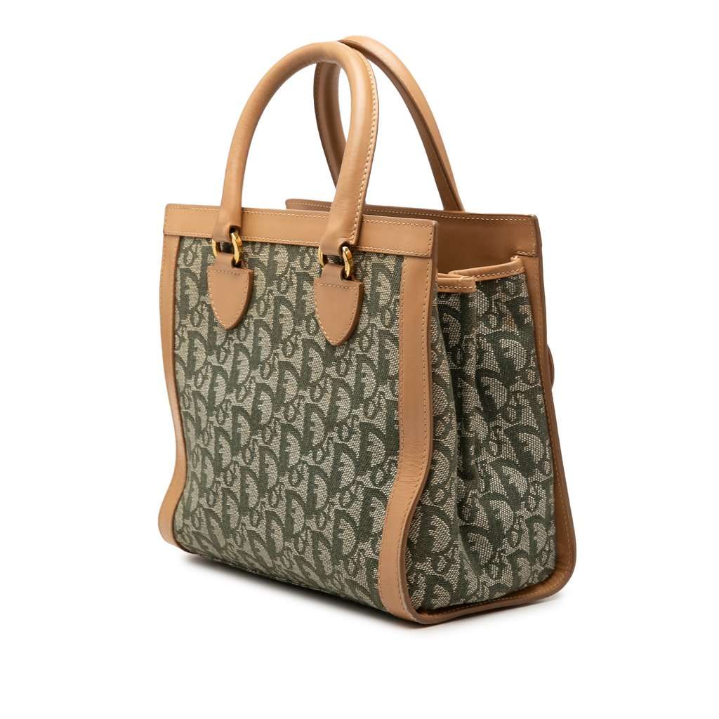 Dior Diorissimo Trotter Canvas Pocket Tote Green Very good condition - Back View
