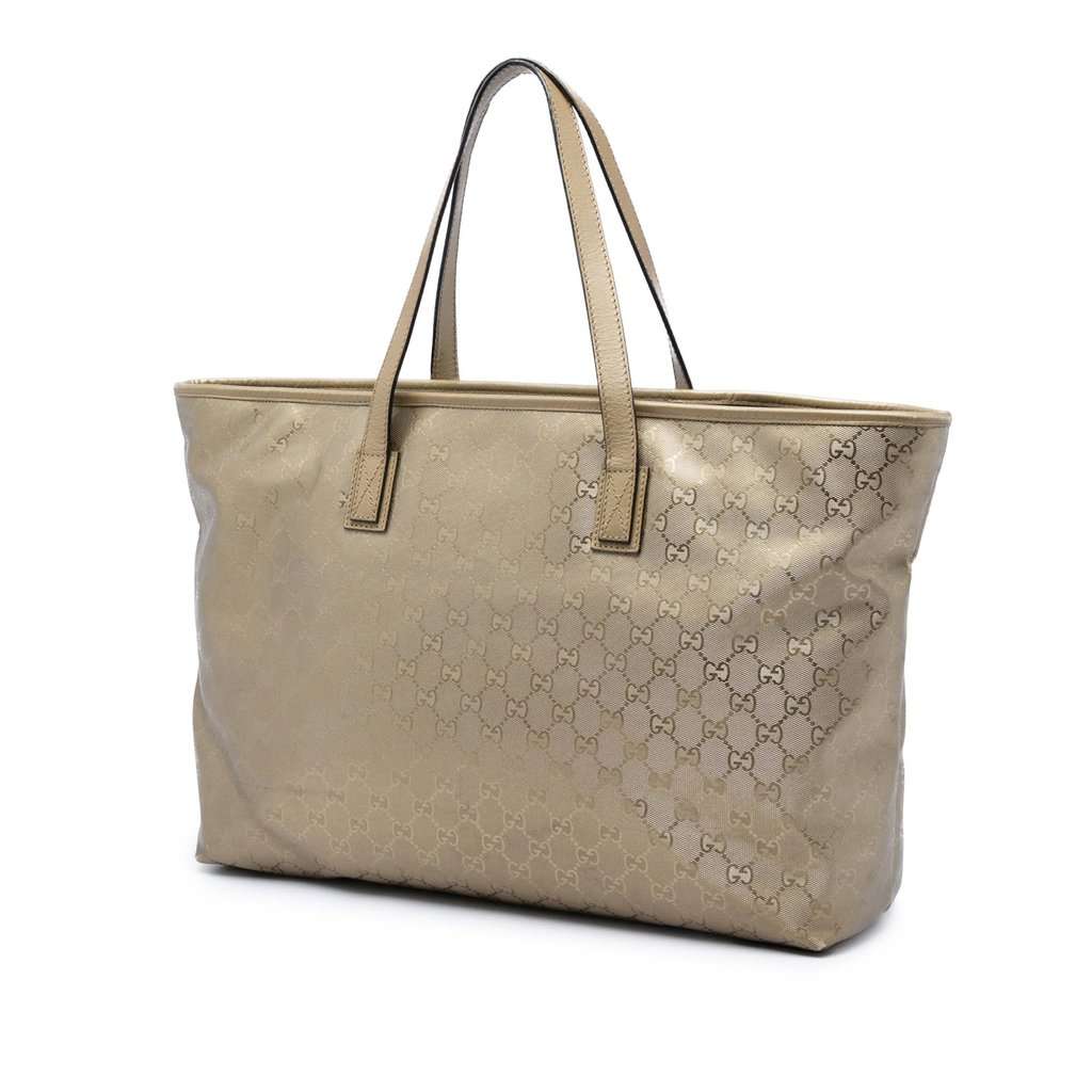 Gucci Large GG Imprime Tote Gold Very good - Back View