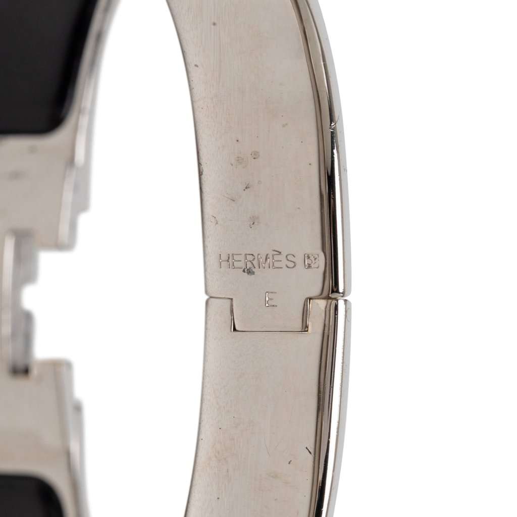 Hermès Narrow Enamel Clic H Bracelet PM Black Very good condition - Model View