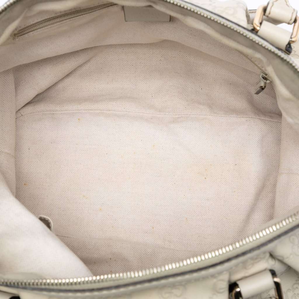 Gucci Guccissima Sukey Satchel White Leather Very good condition - Model View