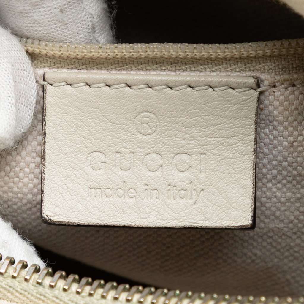Gucci Guccissima Sukey Satchel White Leather Very good condition - Box View