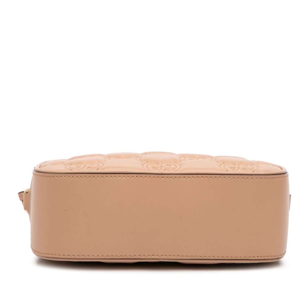 Gucci Small GG Matelasse Calfskin Crossbody Beige Leather Very good - Inside View
