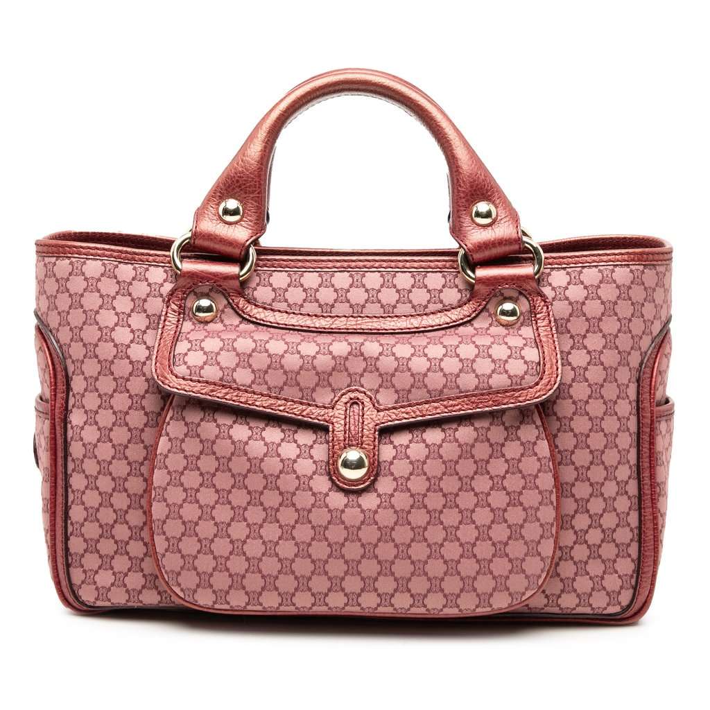 Celine Macadam Canvas Boogie Handbag Pink Very good condition - Front View