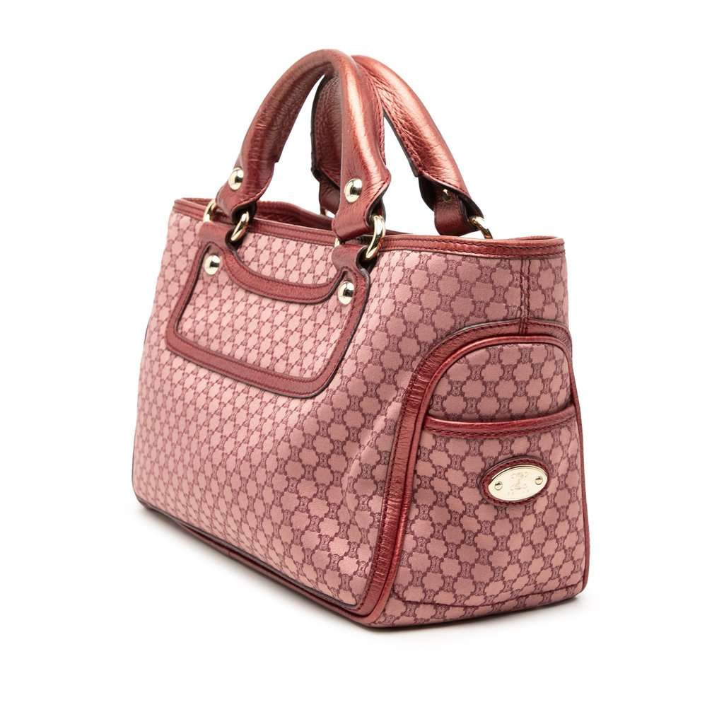 Celine Macadam Canvas Boogie Handbag Pink Very good condition - Back View