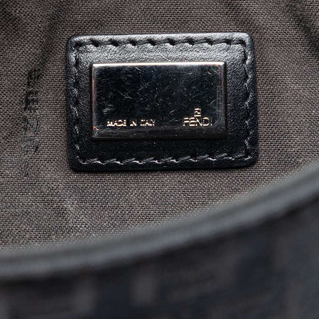 Fendi Zucchino Canvas Crossbody Black Very good condition - Box View