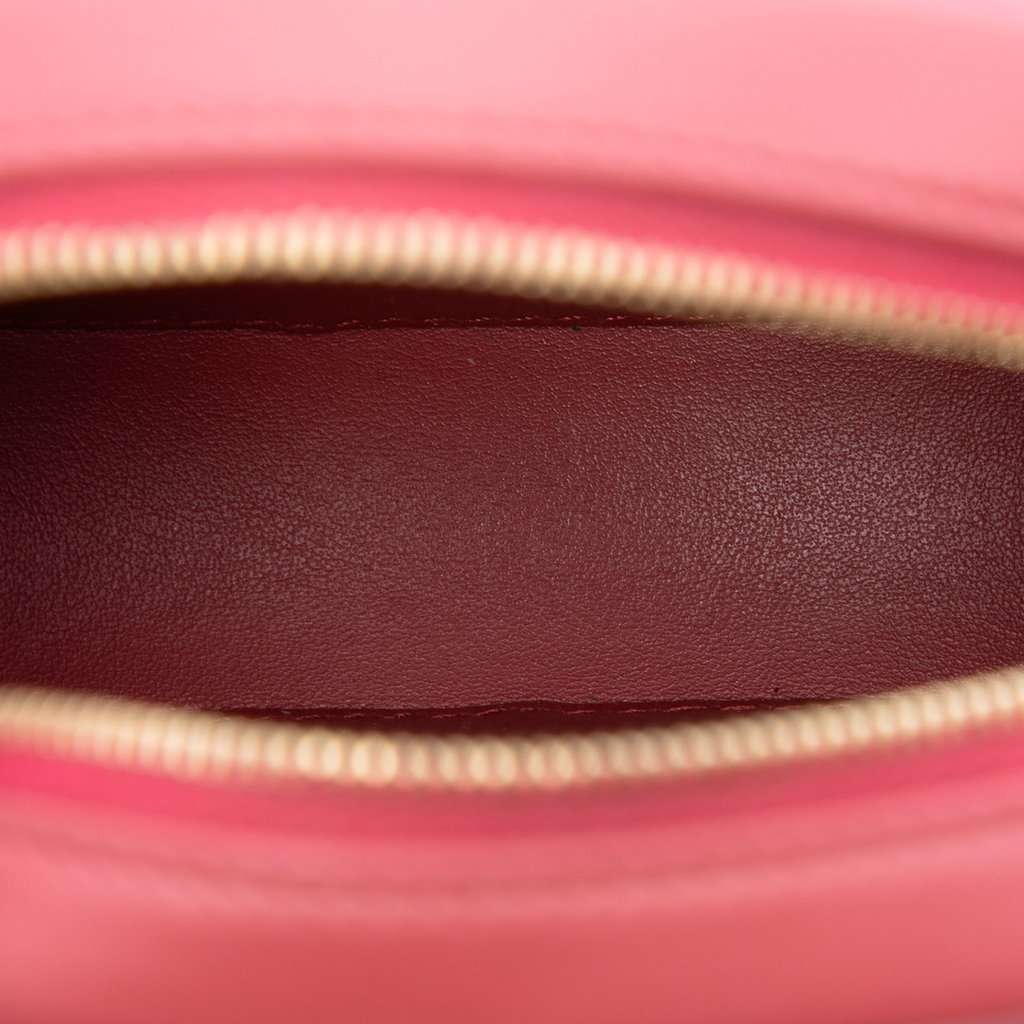 Celine Small Calfskin Cuir Triomphe Oval Crossbody Red Leather Very good condition - Model View