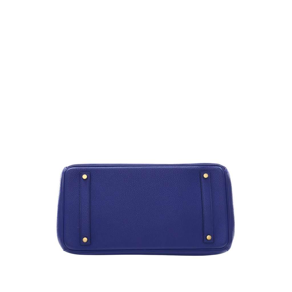 Hermès Togo Birkin Retourne 35 Blue Leather Very good condition - Inside View