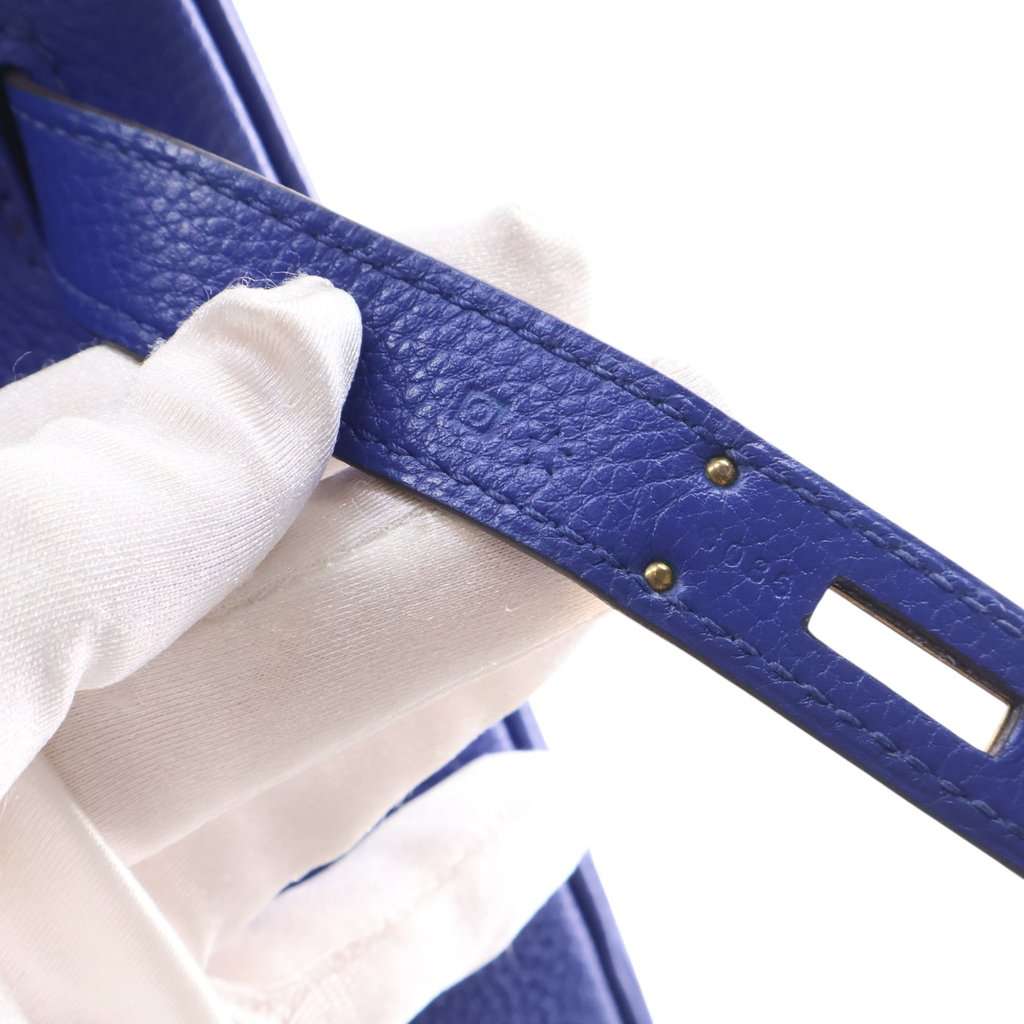 Hermès Togo Birkin Retourne 35 Blue Leather Very good condition - Model View