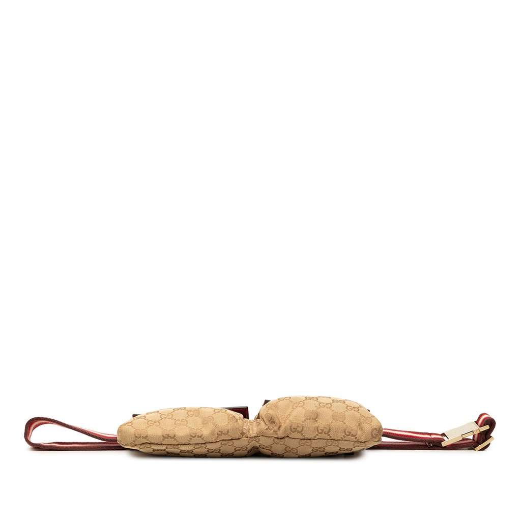 Gucci GG Canvas Web Double Pocket Belt Bag Beige Very good - Inside View