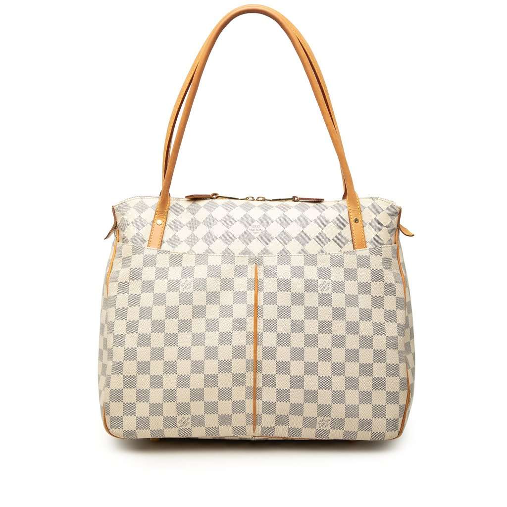 Louis Vuitton Damier Azur Figheri GM White Good - Front View