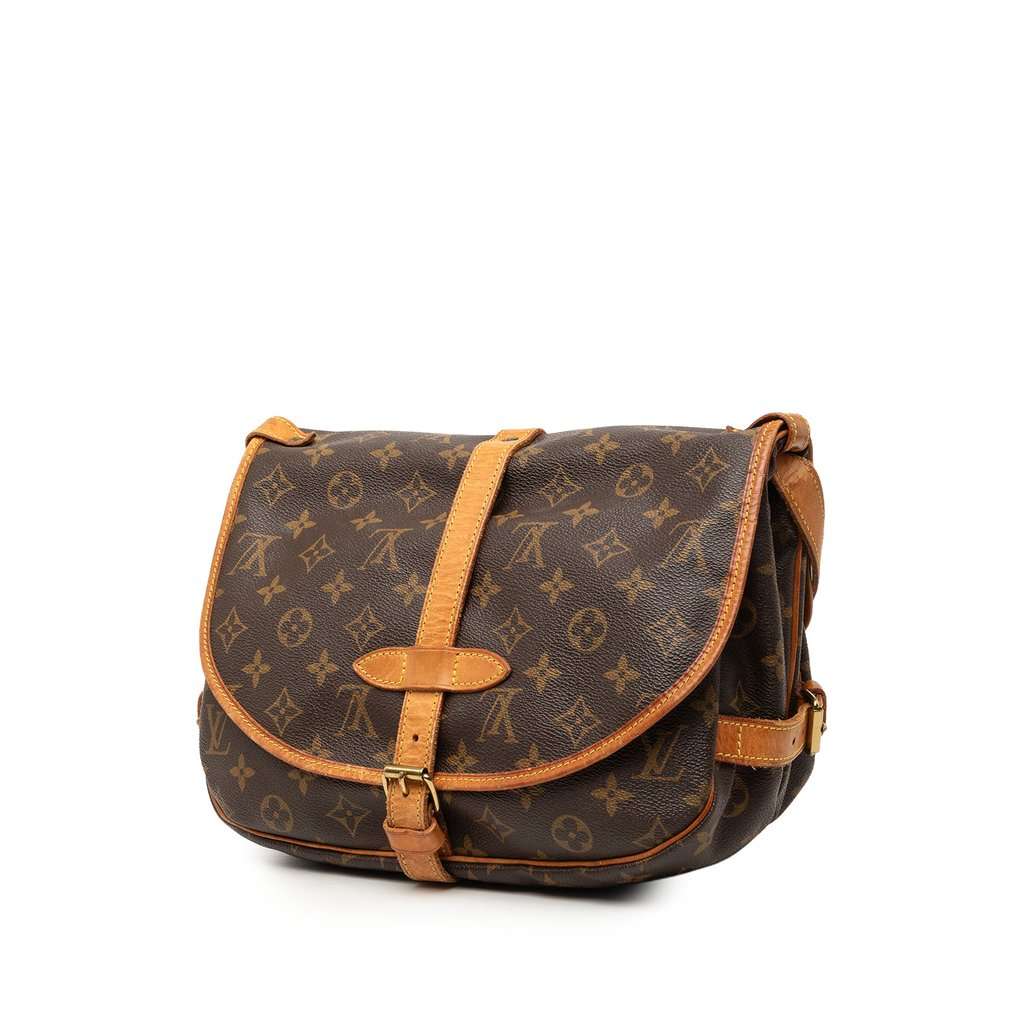 Louis Vuitton Monogram Saumur 30 Brown Good condition - Back View