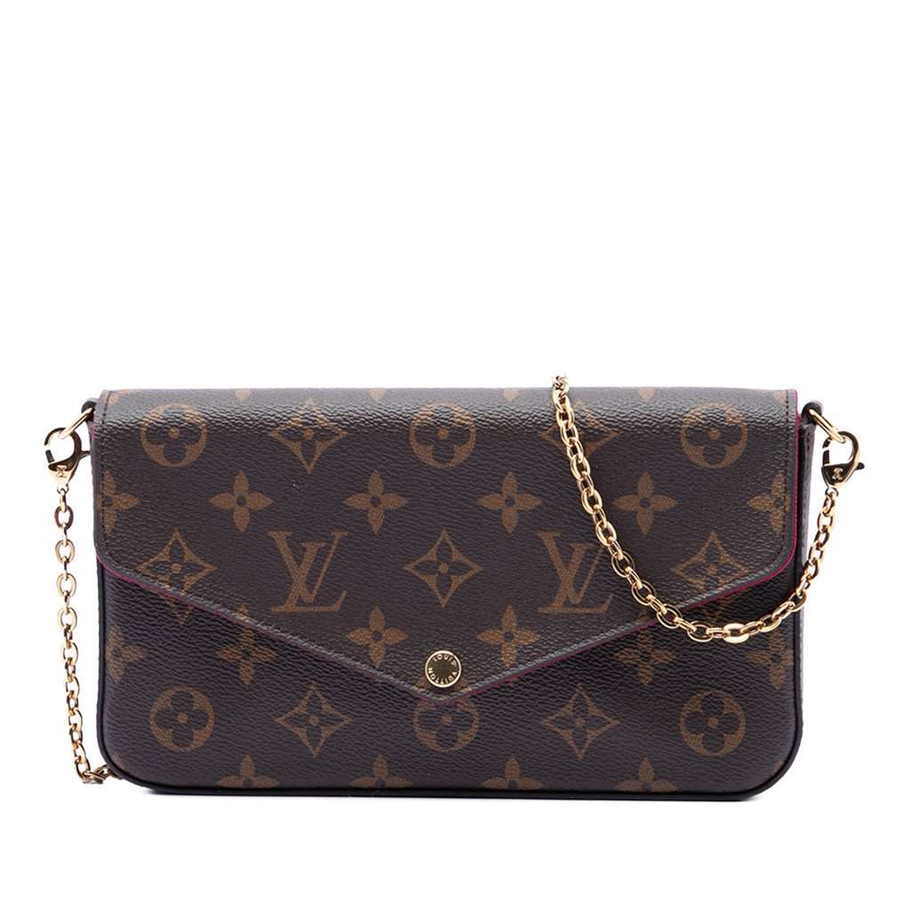 Louis Vuitton Monogram Pochette Felicie Brown Good condition - Front View