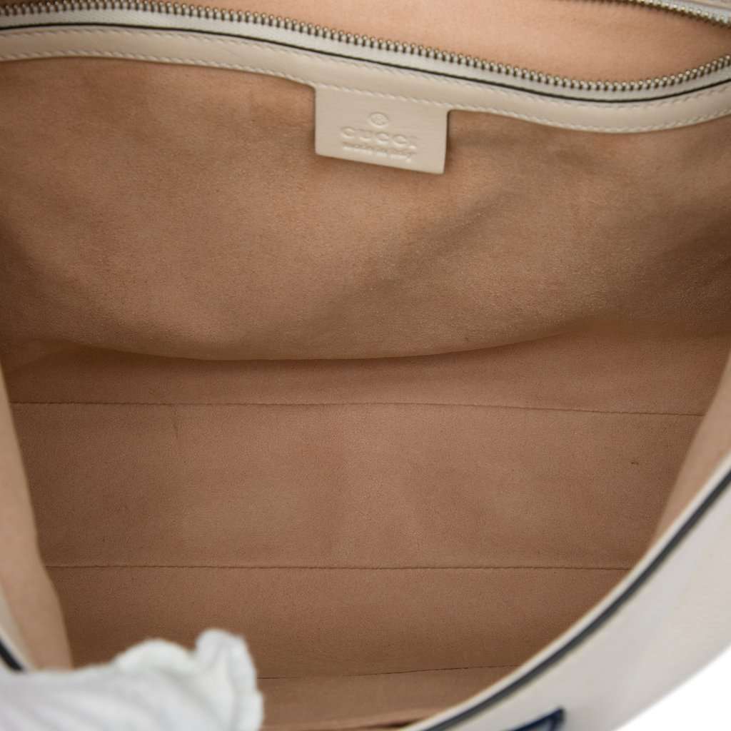 Gucci Calfskin Dionysus Web Satchel White Leather Very good - Model View
