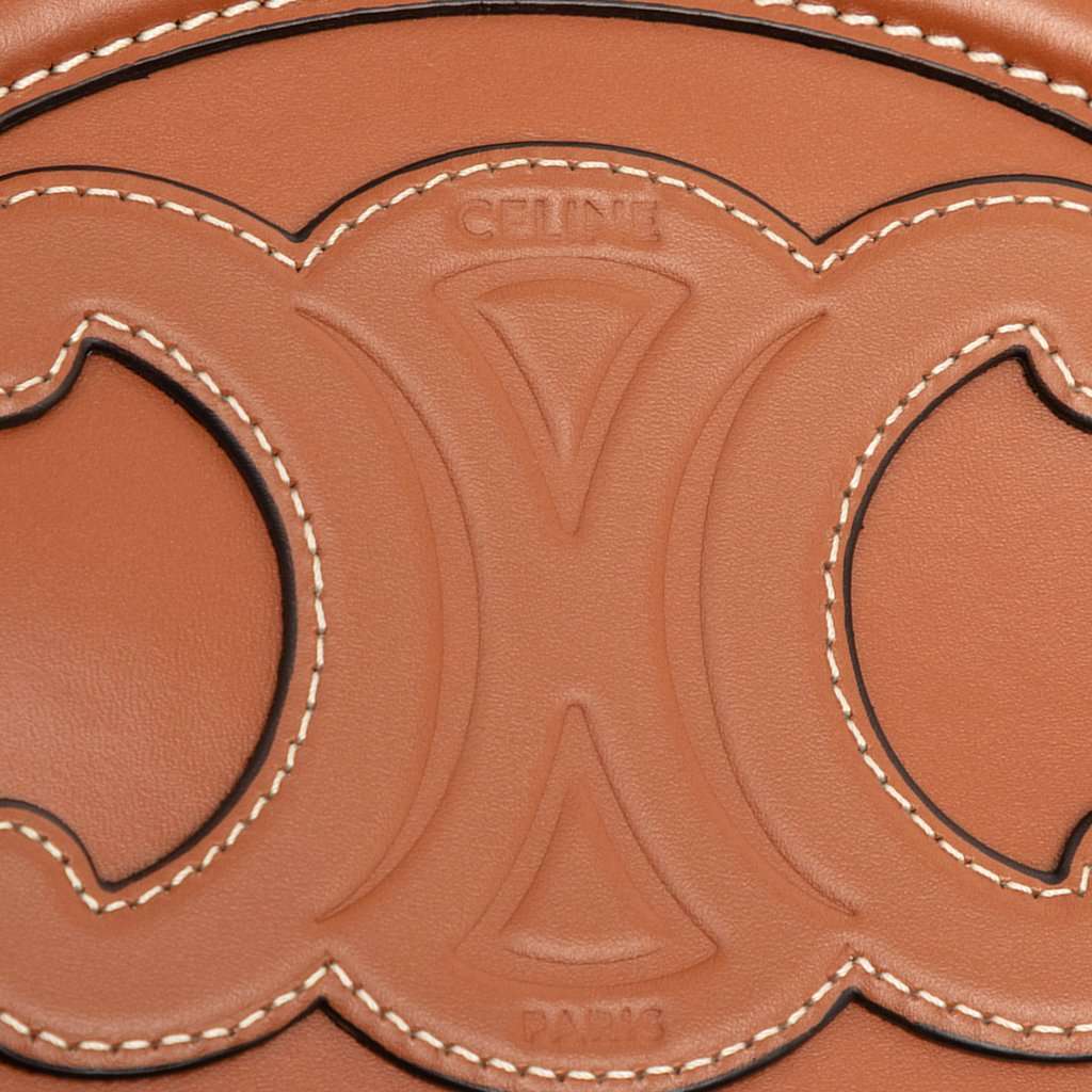 Celine Small Calfskin Cuir Triomphe Oval Crossbody Brown Leather Very good condition - Box View