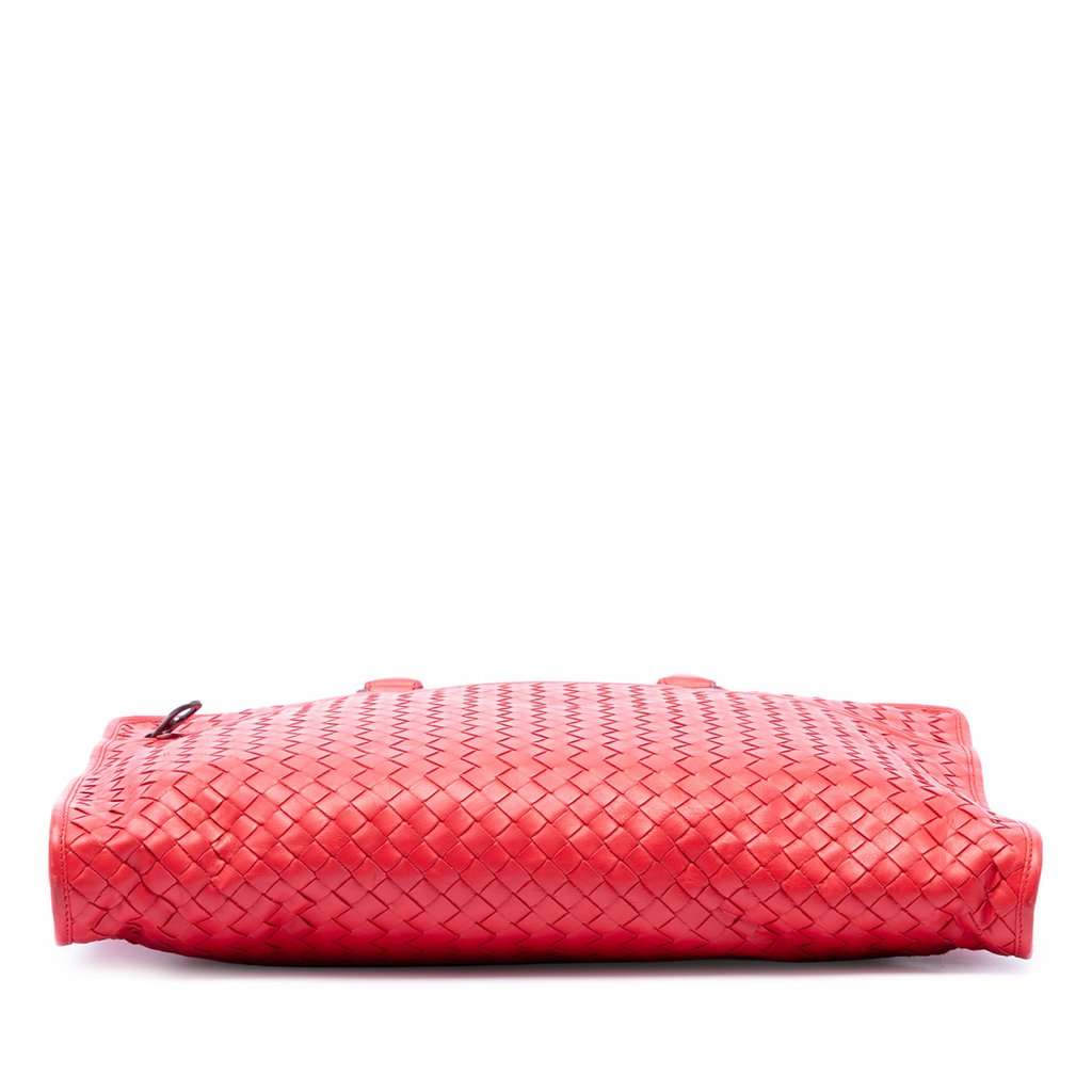 Bottega Veneta Nappa Intrecciato Briefcase Red Leather Very good condition - Inside View