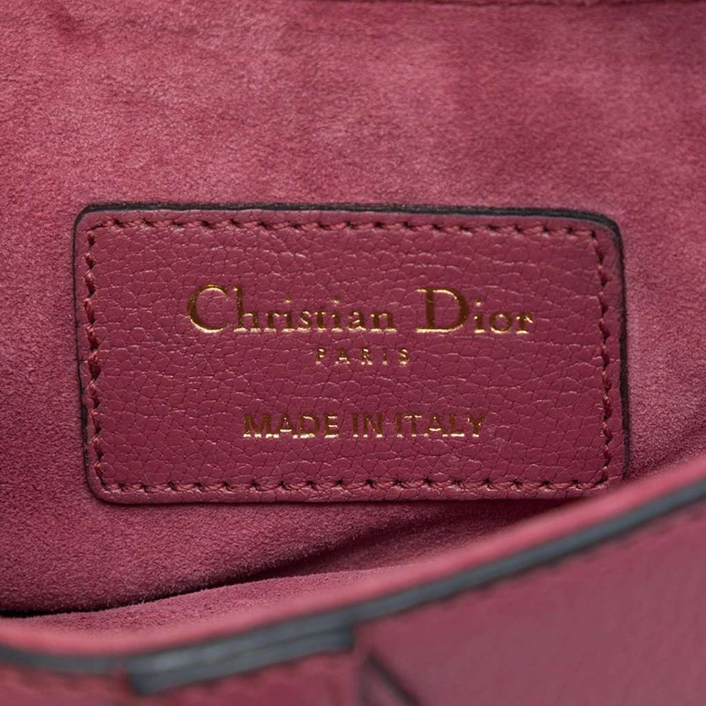 Dior Mini Goatskin Saddle Bag Pink Leather Very good condition - Box View